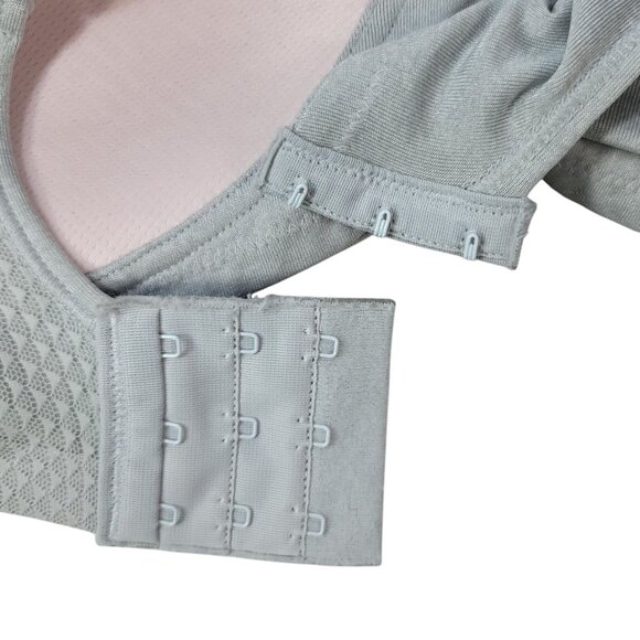 Bali Active Classic Coverage Foam Wirefree Bra Gray 40DD Adj Seamless #6570 - Picture 6 of 10